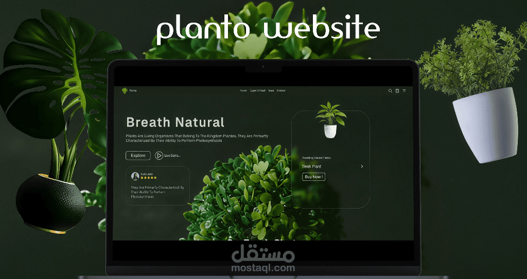موقع تسوق النباتات (landing page)
