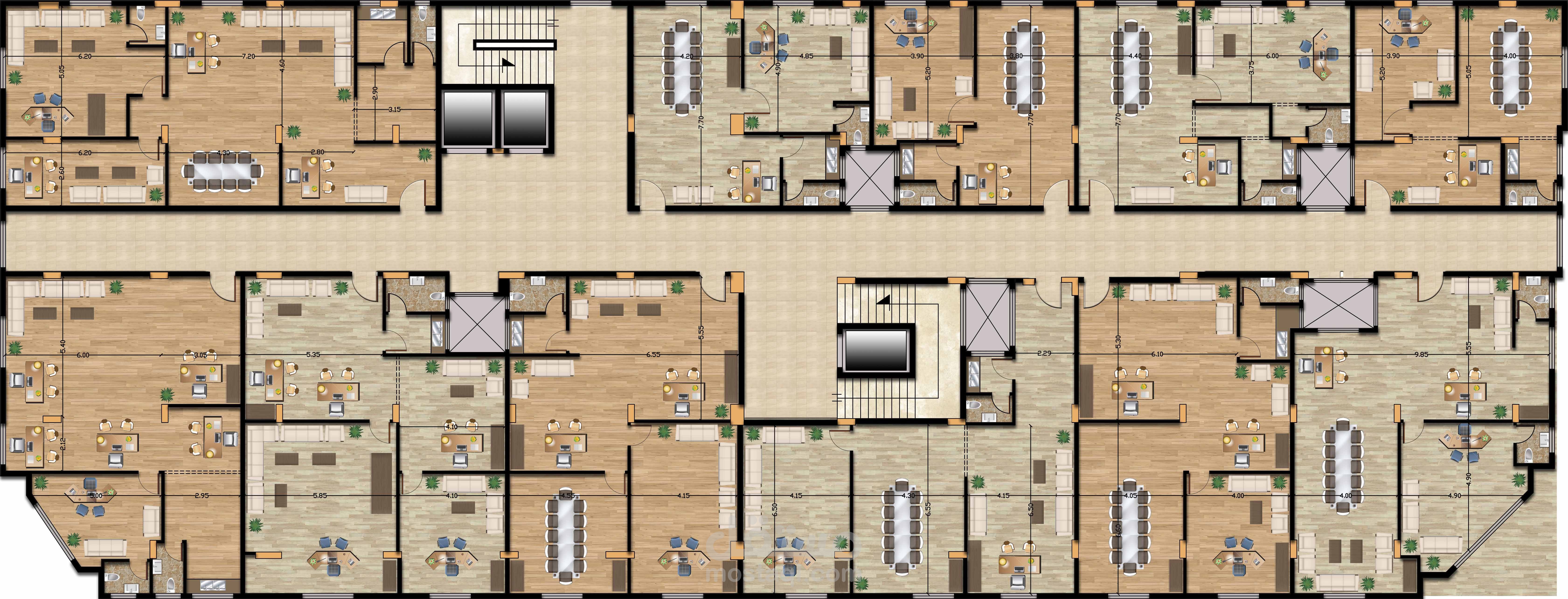 مخطط عمارة تجارية _ مكاتب ادارية