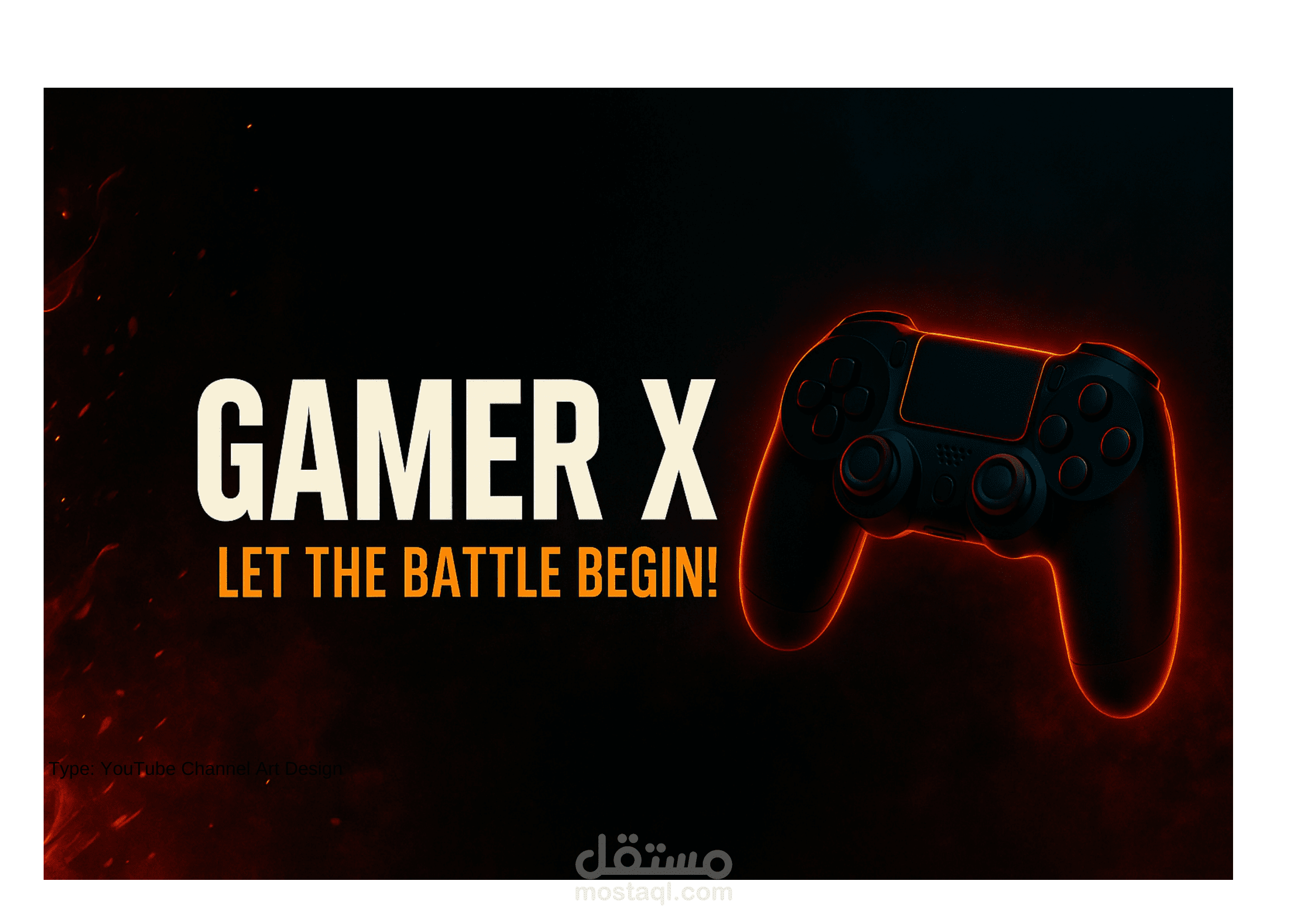 تصميم غلاف احترافي لقناة يوتيوب | Gamer X