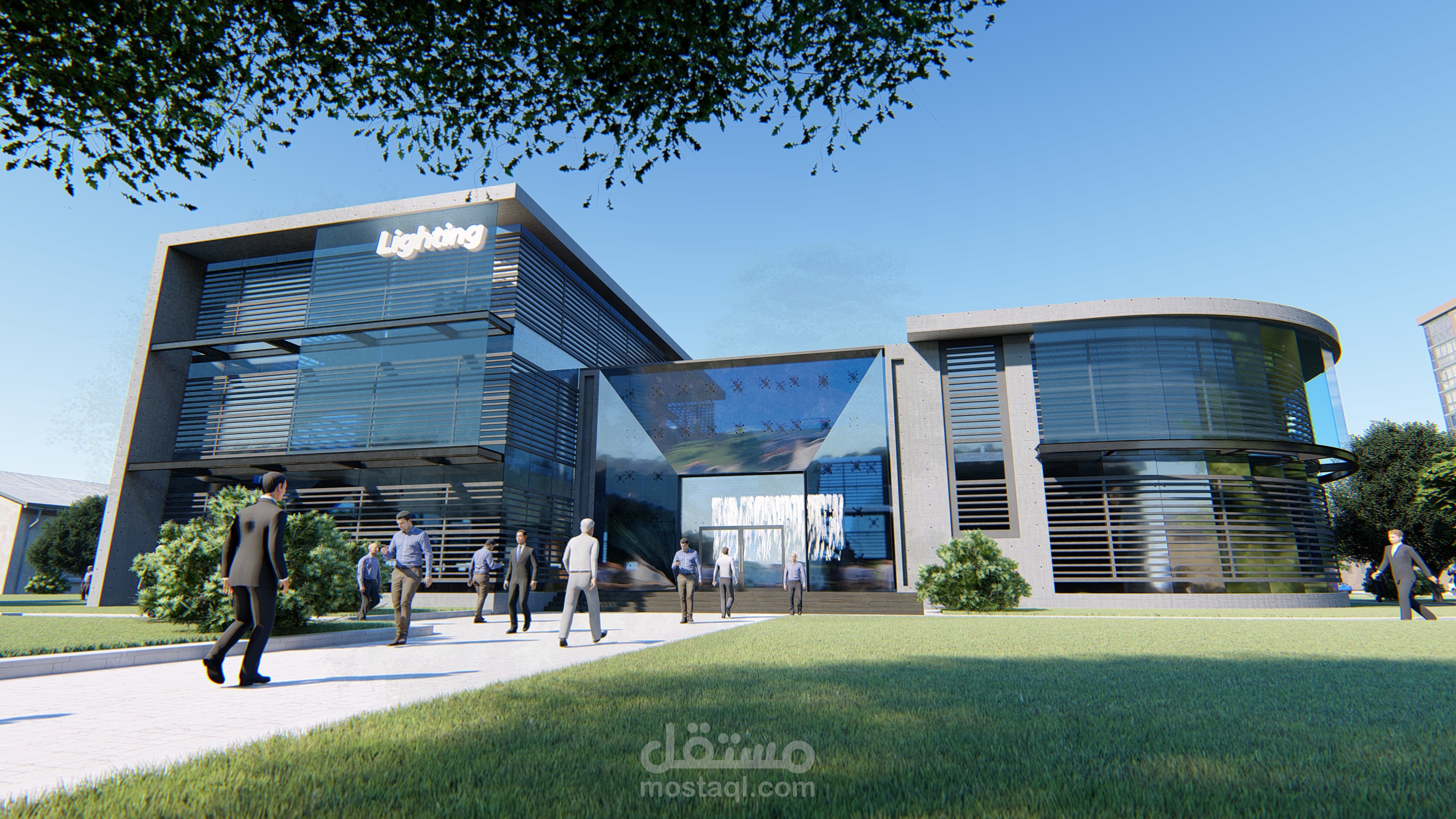 مشروع تصميم مبنى إداري