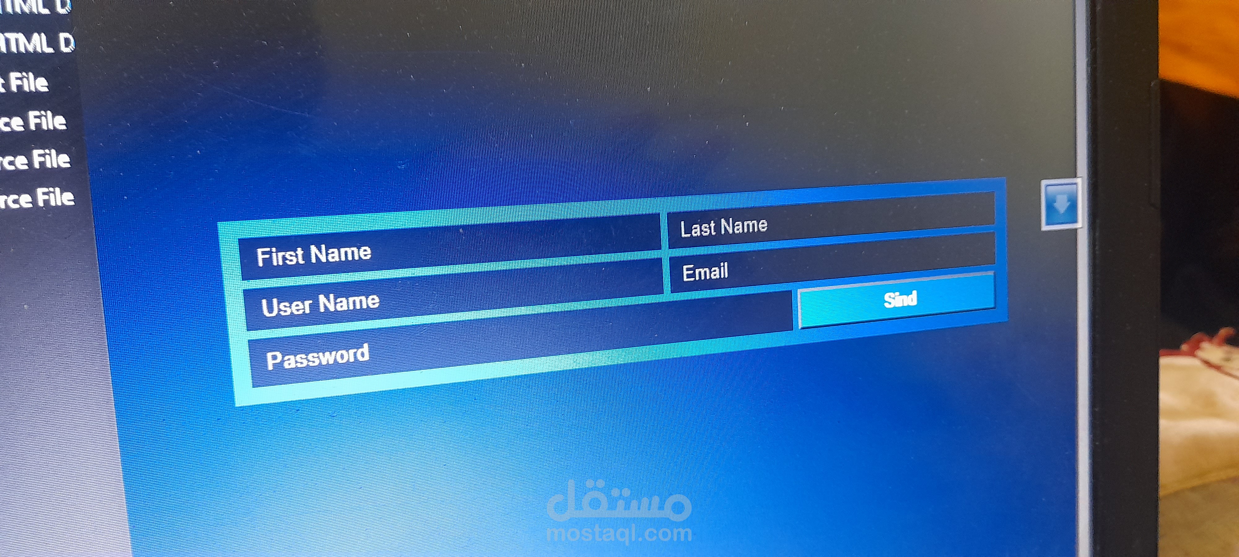 صفحة إدخال بيانات متناسقة مع جيمع الأجهزة