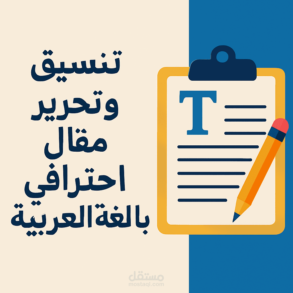 تنسيق وتحرير مقال احترافي باللغة العربية