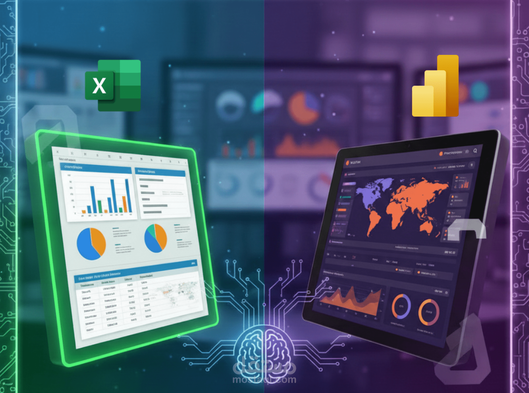 إنشاء لوحات تحكم تفاعلية باستخدام Power BI وExcel