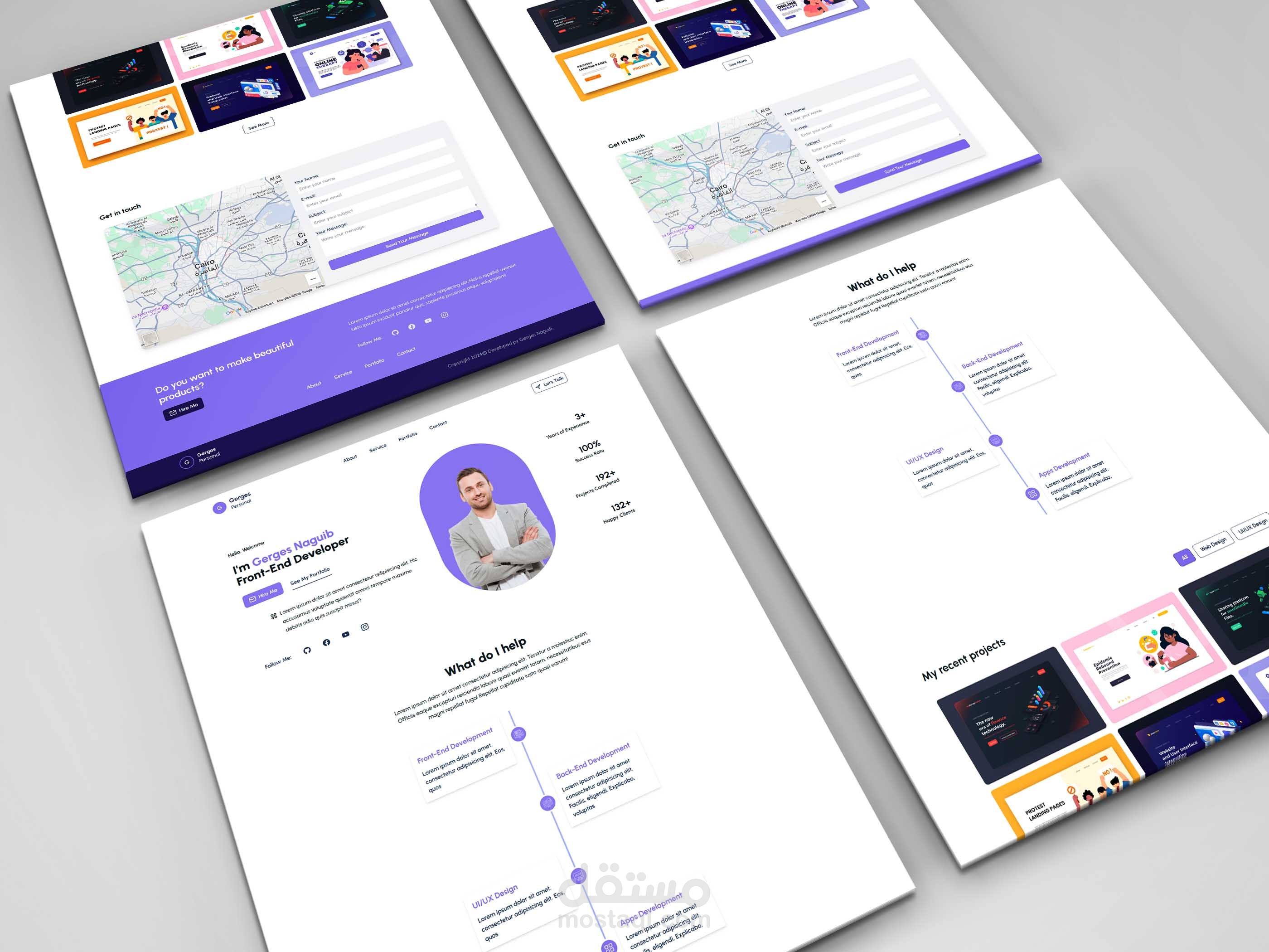 موقع شخصي احترافي باستخدام React وTailwind CSS