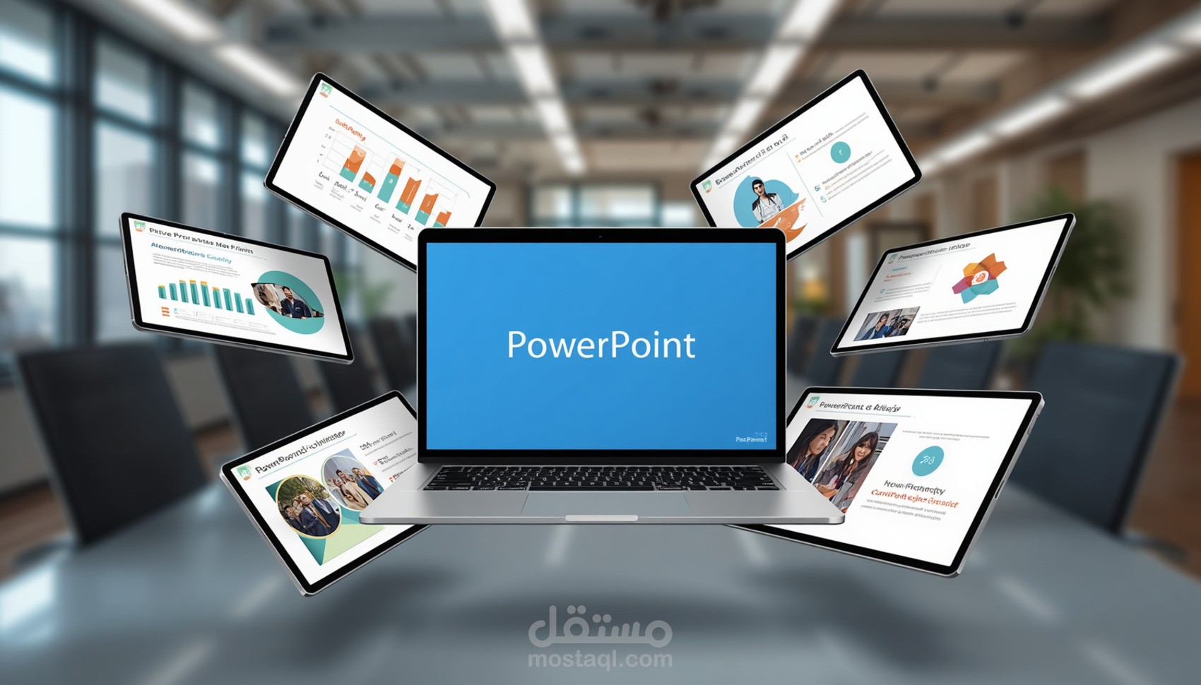 إعداد وتصميم عروض بوربوينت احترافية وجذابة