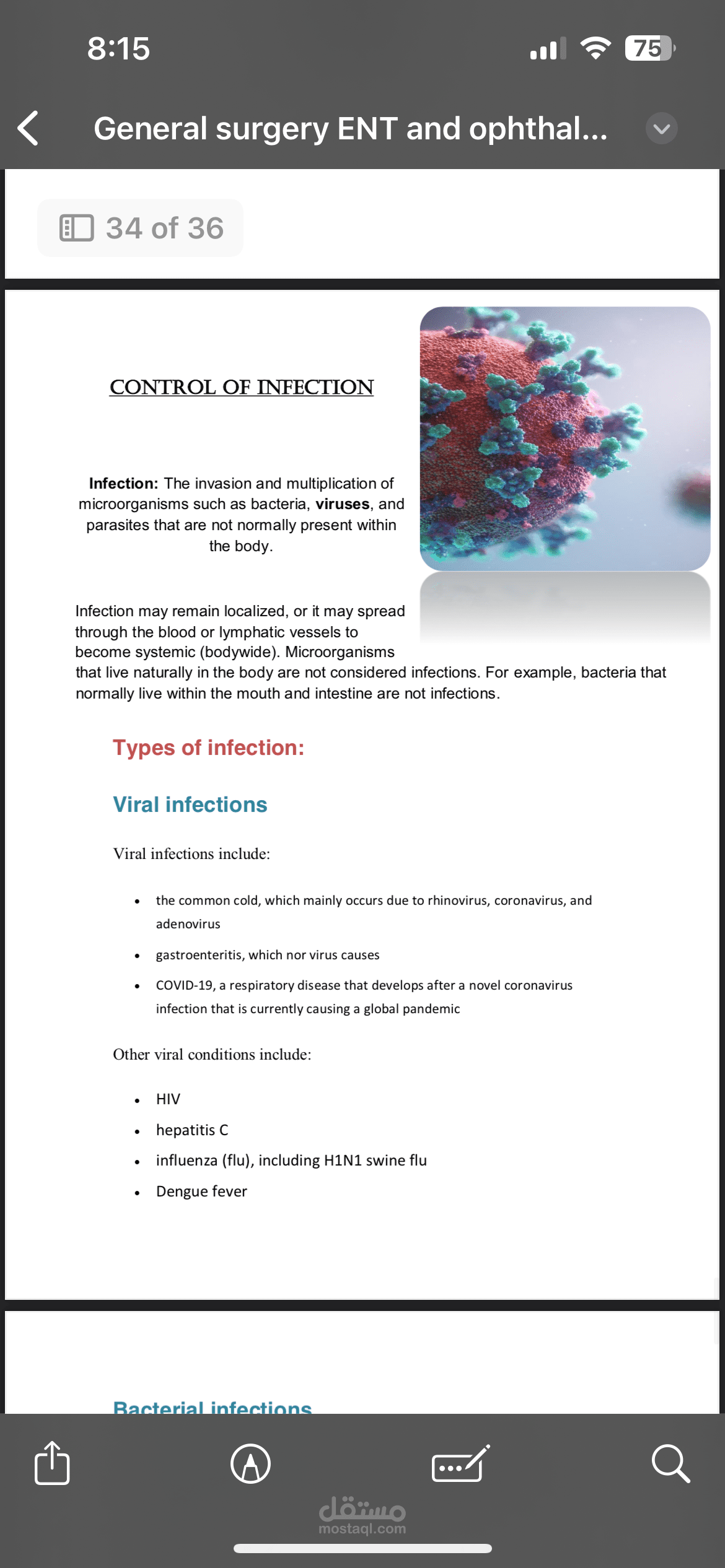 Control of infection in dental Field