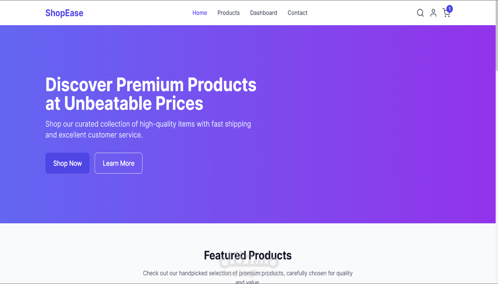 تصميم وتطوير موقع E-commerce احترافي باستخدام React وTailwin