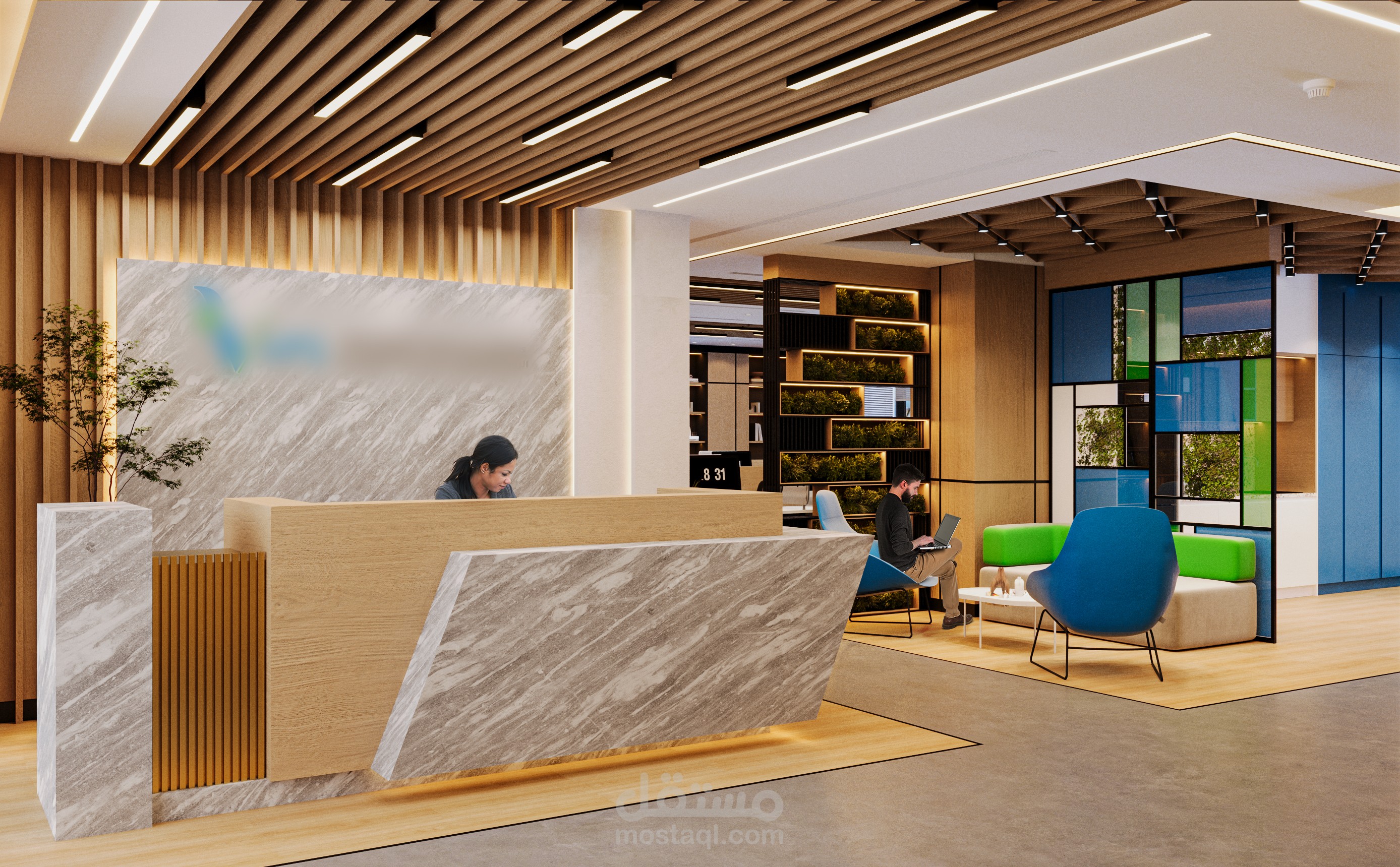 تصميم مكتب ادارى عصرى