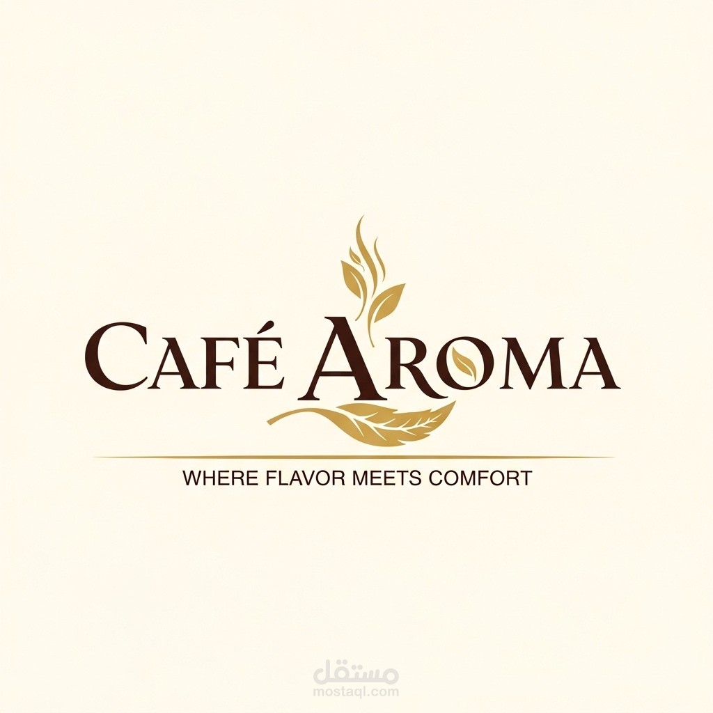 تصميم شعار وهوية لمقهى Café Aroma