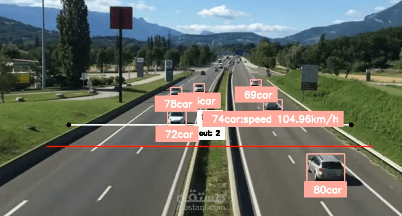 نظام تتبع السيارات وتقدير سرعتها باستخدام الذكاء الاصطناعي – tracking_cars