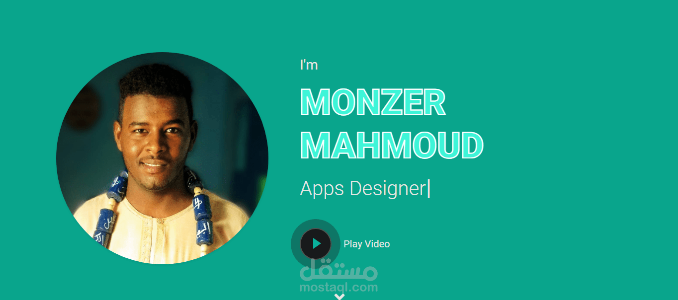 تصميم موقع تعريفي - لعرض اعمالي