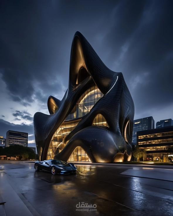 تصميم معماري مستقبلي - أيقونة المدينة