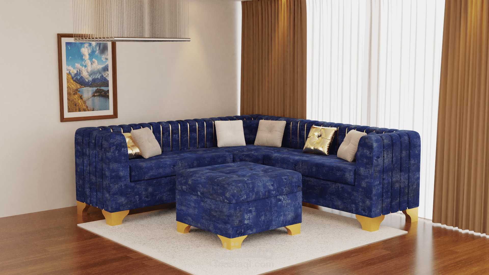 إظهار واقعي لأثاث 3D