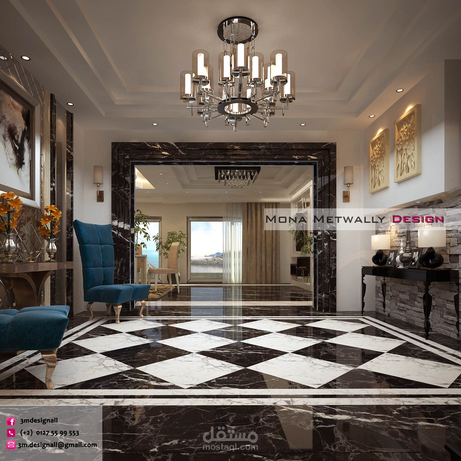 تصميم فيلا مارينا بلسان الوزراء