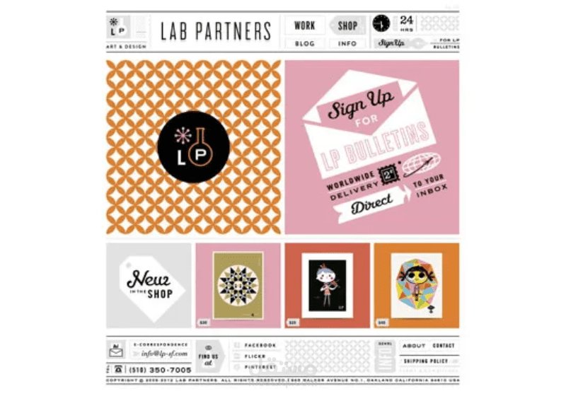 تصميم هوية بصرية وواجهة موقع لشركة "Lab Partners" للرسم والتصميم الفني