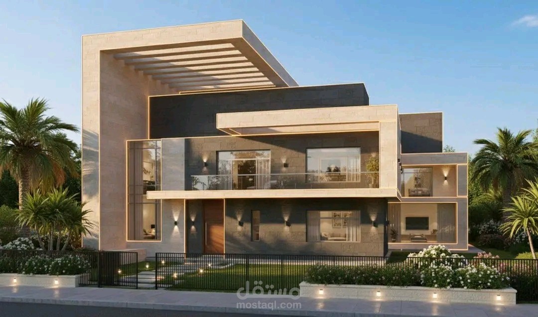 تصميم داخلي وخارجي لمنزل