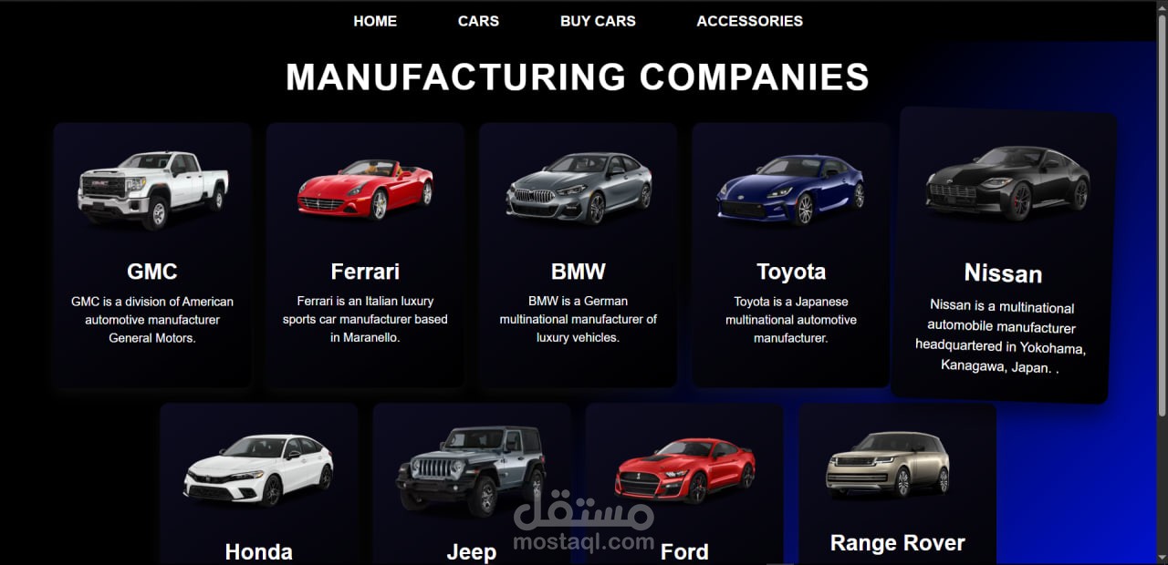 Car Exhibition Website – Web Development Project