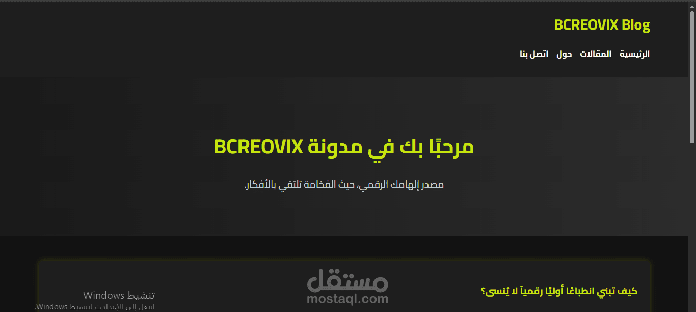 مدونة احترافية