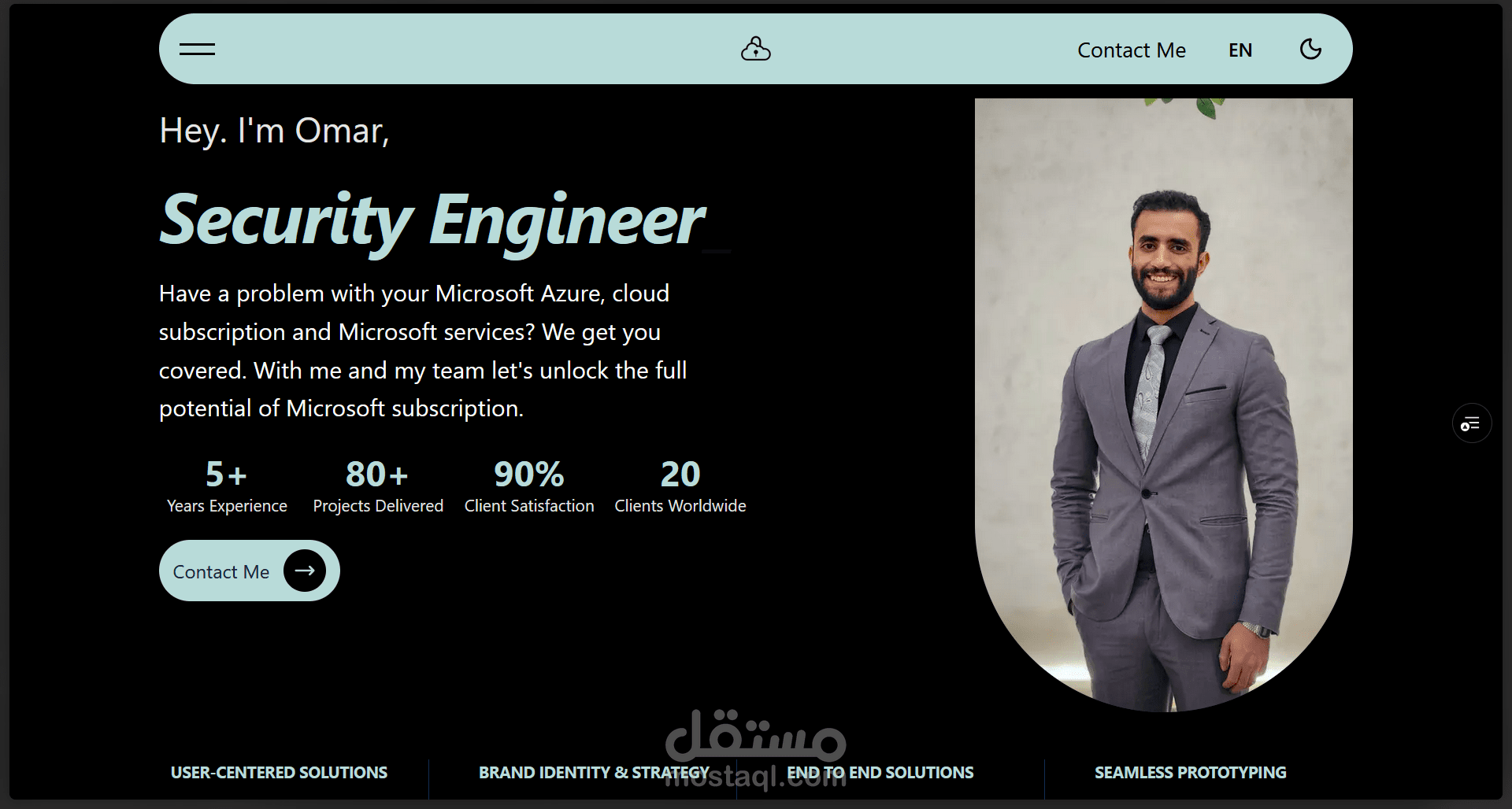 تطوير موقع Portfolio احترافي مع Admin Dashboard لإدارة المحتوى