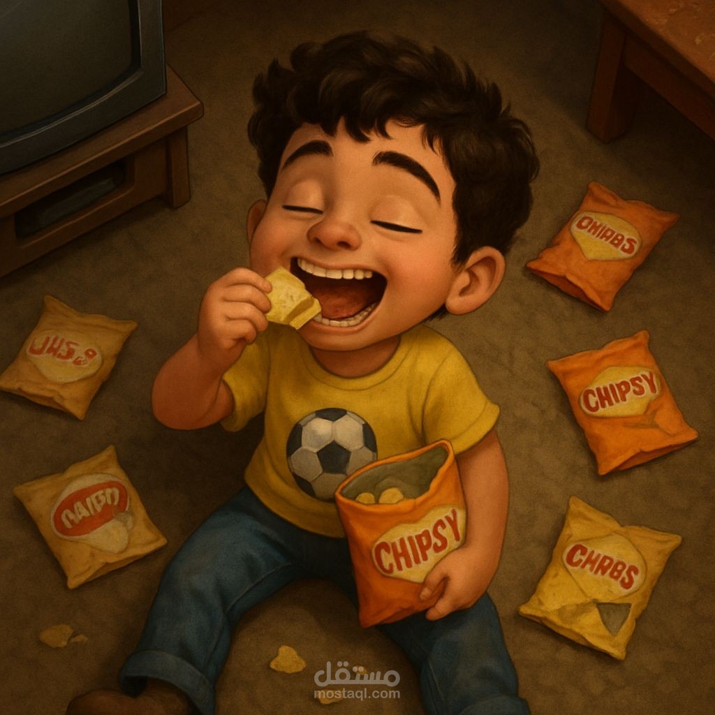 كريم و أكل الشيبسي