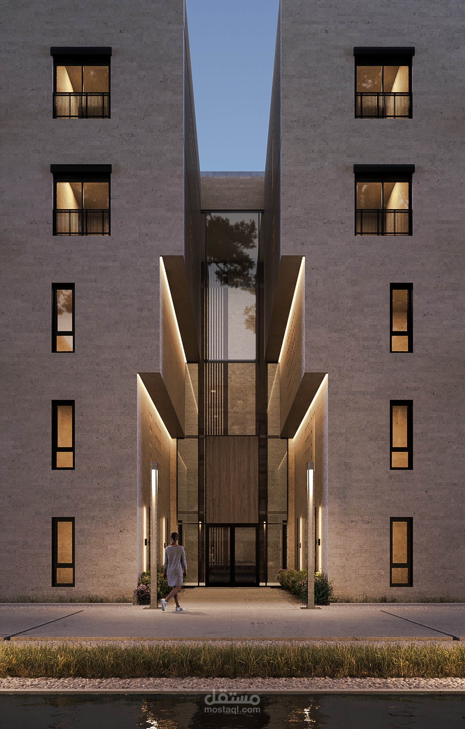 تصميم خارجي لمبنى سكني