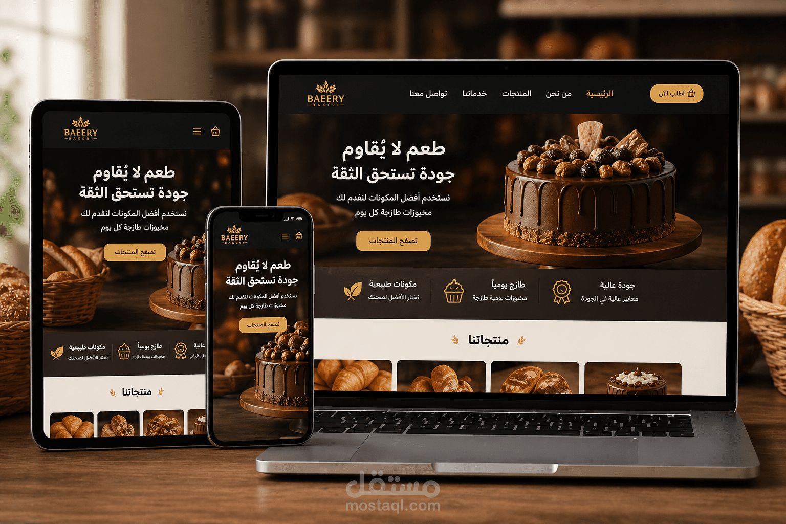 تصميم موقع مخبز احترافي يرفع المبيعات ويحوّل الزوار إلى عملاء