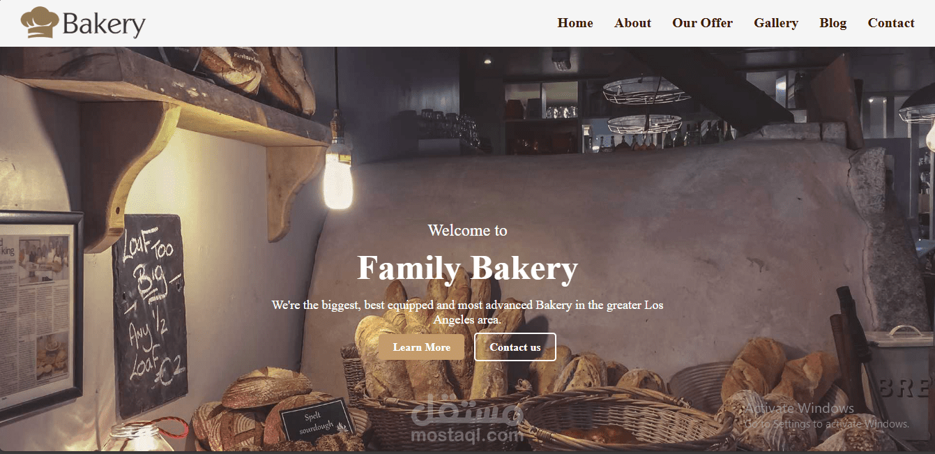 bakery website