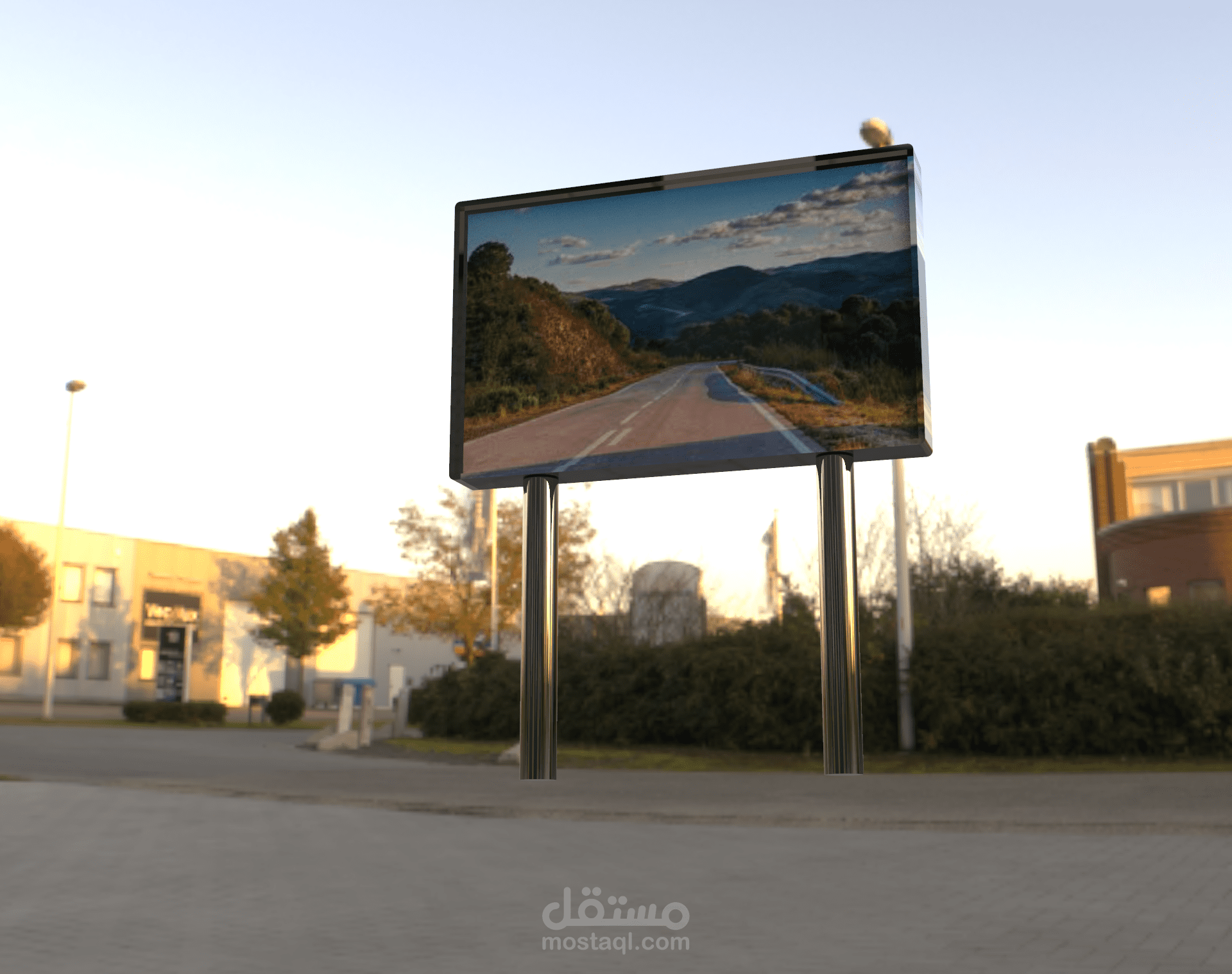 تصميم لوحات اعلانية كبييره 3d