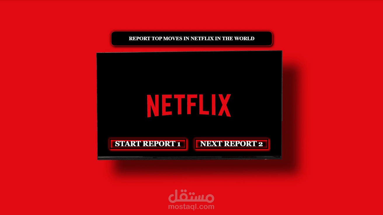 داشبورد TOP MOVES IN NETFLIX,POWER BI