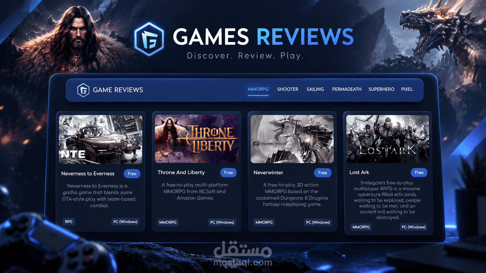 Game Reviews & Discovery Hub