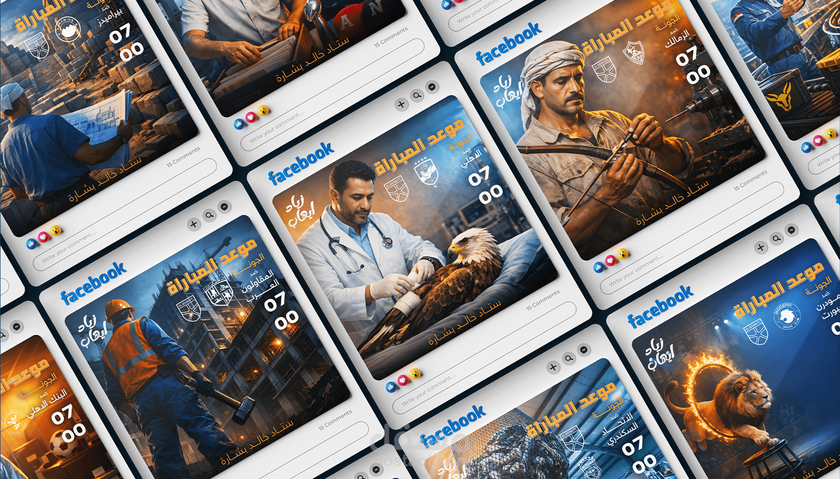 تصميم كامبين كاملة لاندية كرة قدم حسب هويه النادي