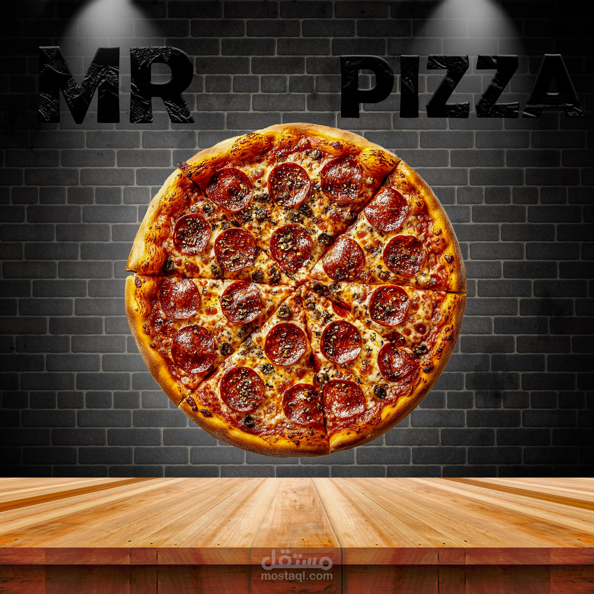 تصميم لمطعم بيتزا