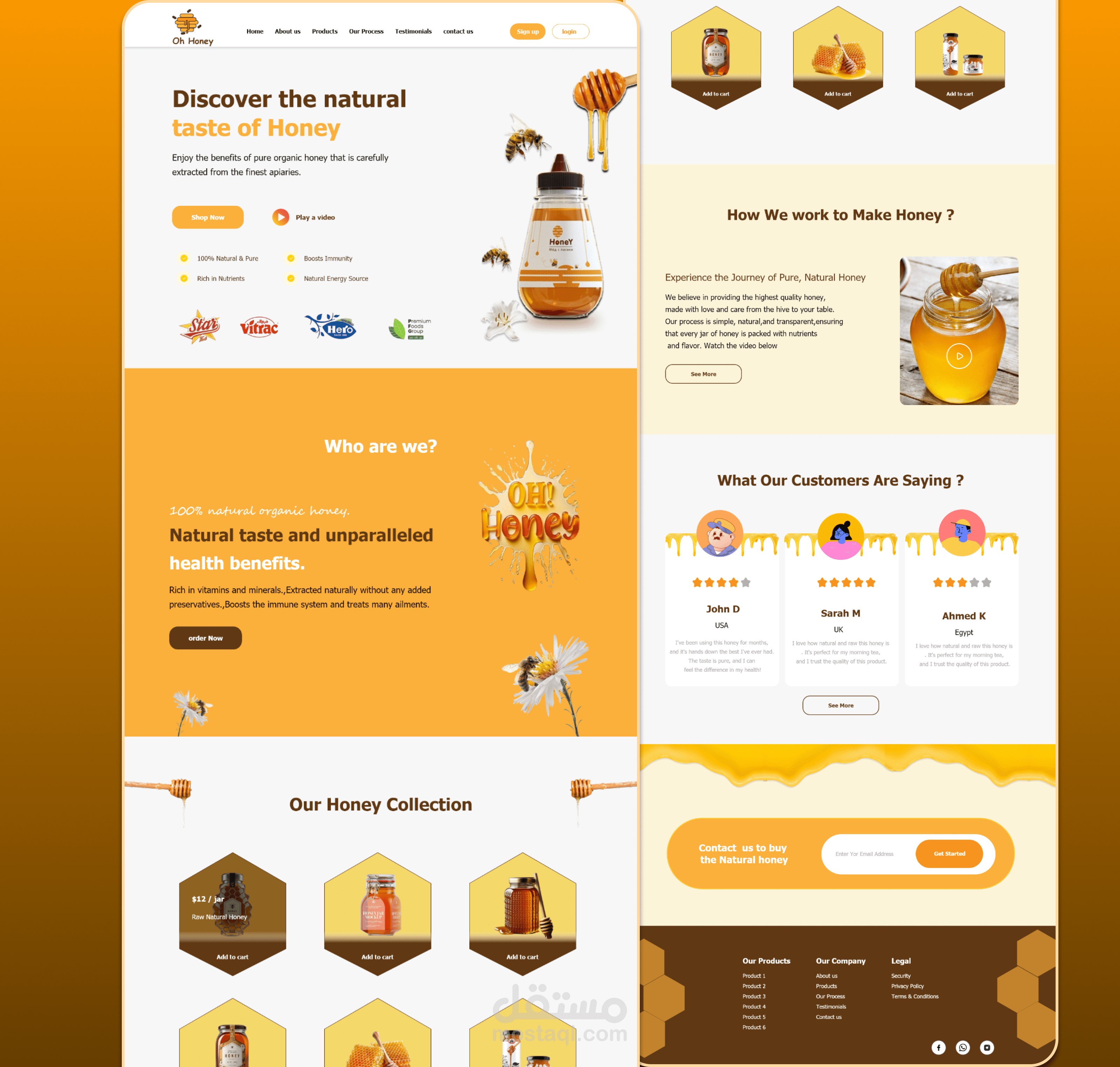 honey landing page