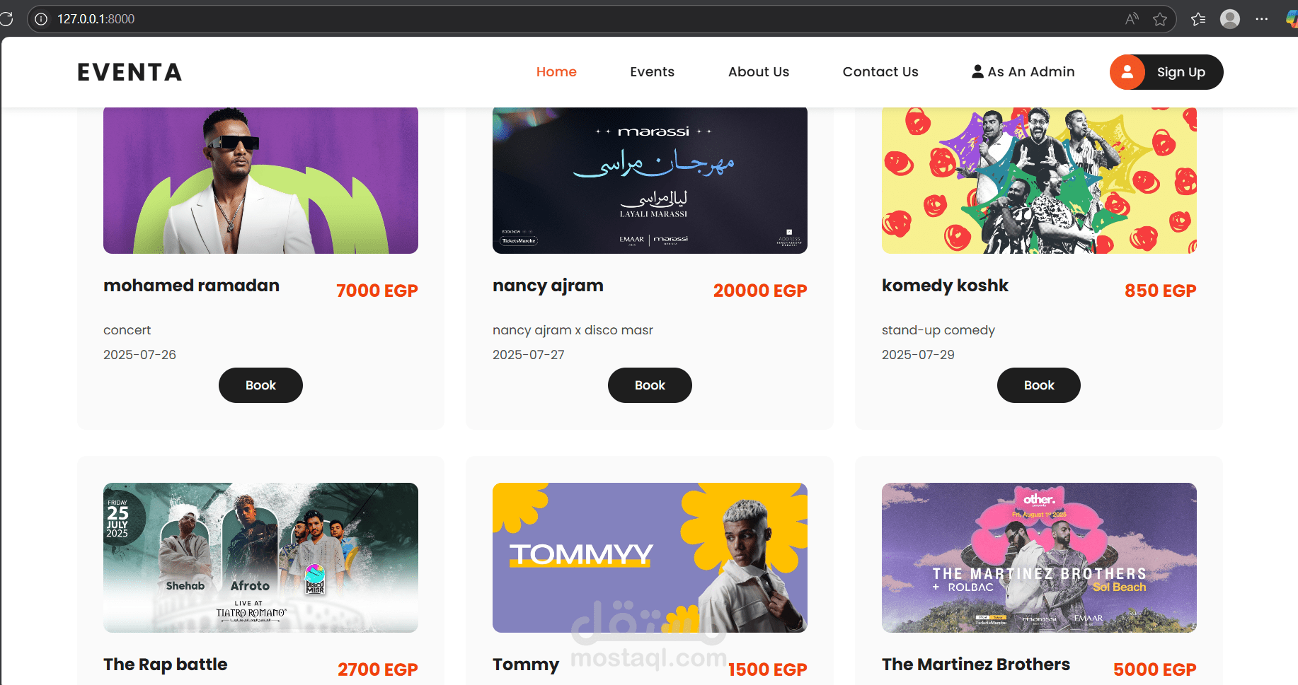 Eventa هي منصة إلكترونية مصممة لمساعدة المستخدمين على إنشاء الأحداث وإدارتها وحضورها بسهولة. توفر ميزات مثل تسجيل المستخدمين، وعرض الفعاليات، ولوحة تحكم للمشرف، وتحديثات فورية لتبسيط تنظيم الفعاليات والمشاركة فيها
