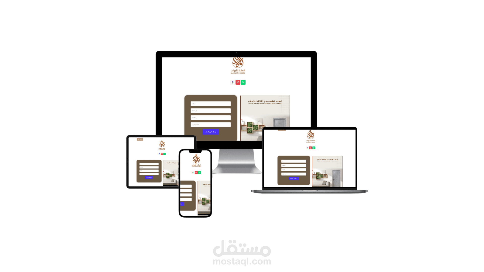 إنشاء موقع إلكتروني متكامل لمتجر أبواب WPC