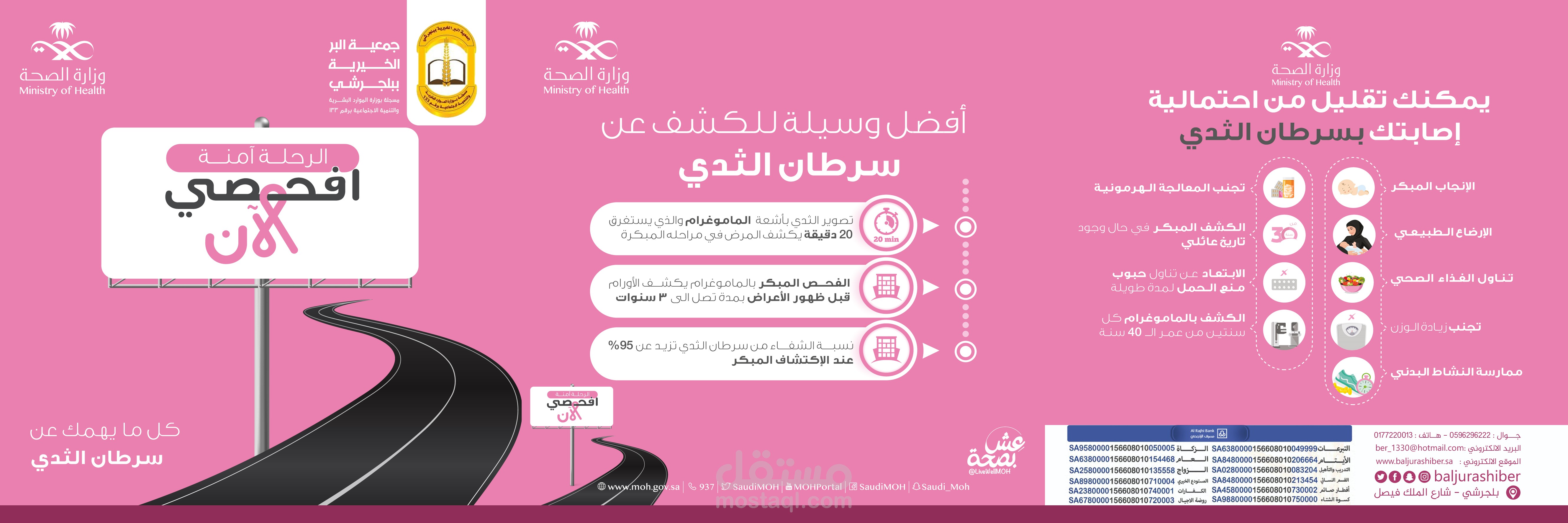 تصميم بروشور لليوم العالمي لسرطان الثدي