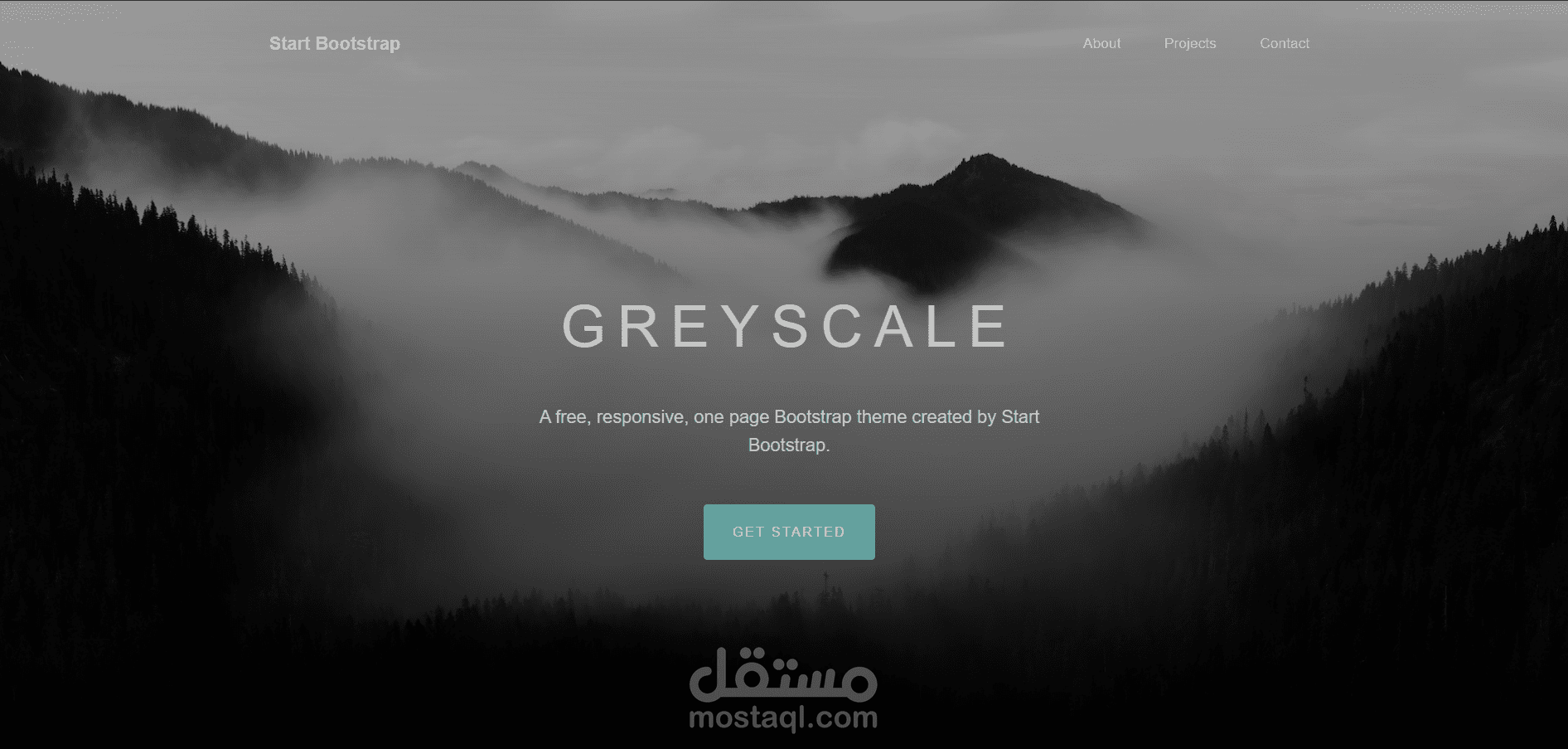تصميم قالب "Grayscale" - قالب عصري بصفحة واحدة (One-Page Theme)