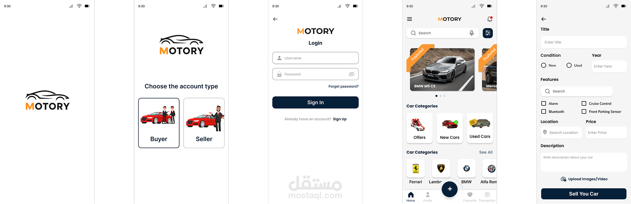 MOTORY – Car Marketplace App (Buy & Sell Cars)