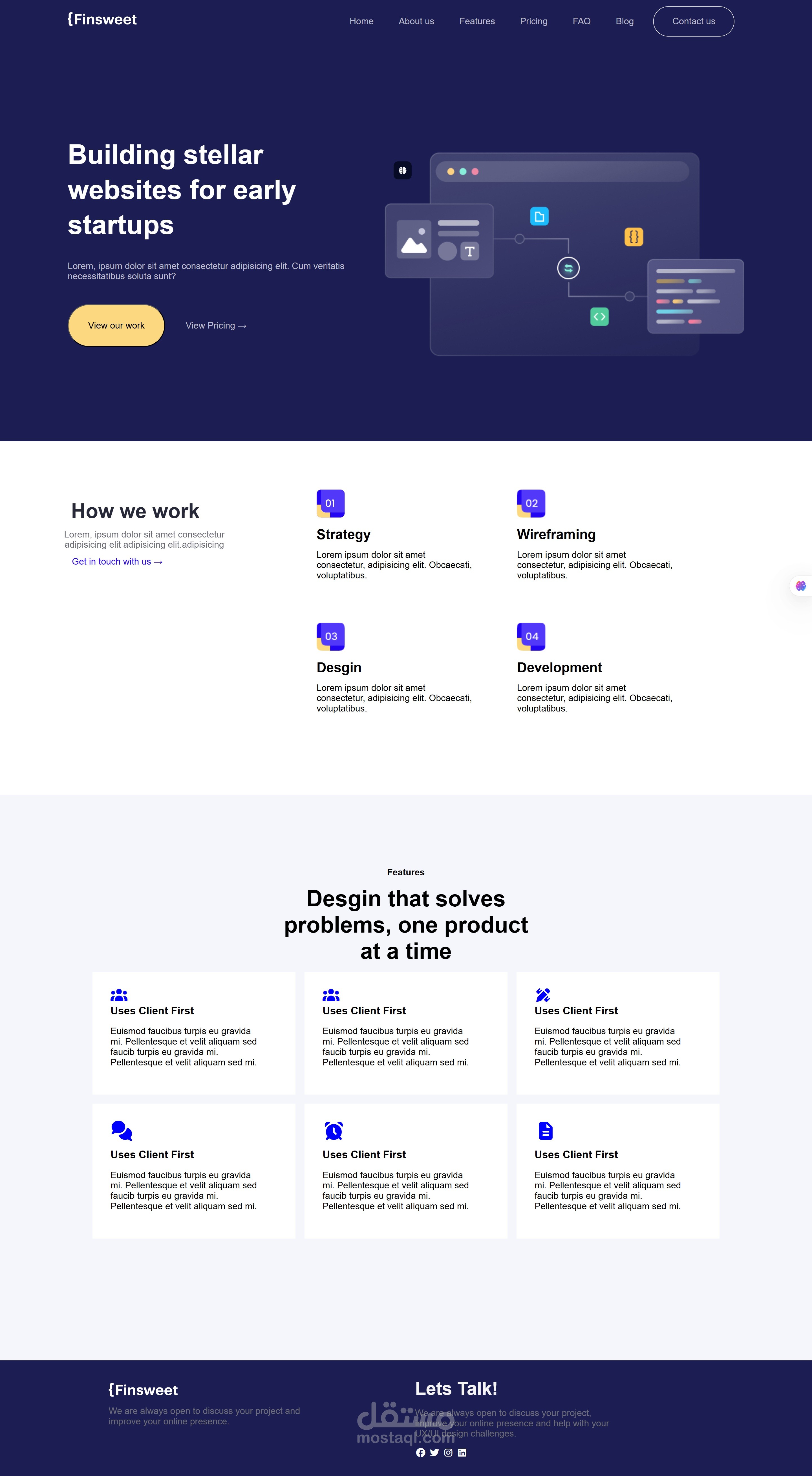 تصميم Landing Page احترافية باستخدام HTML5 وCSS