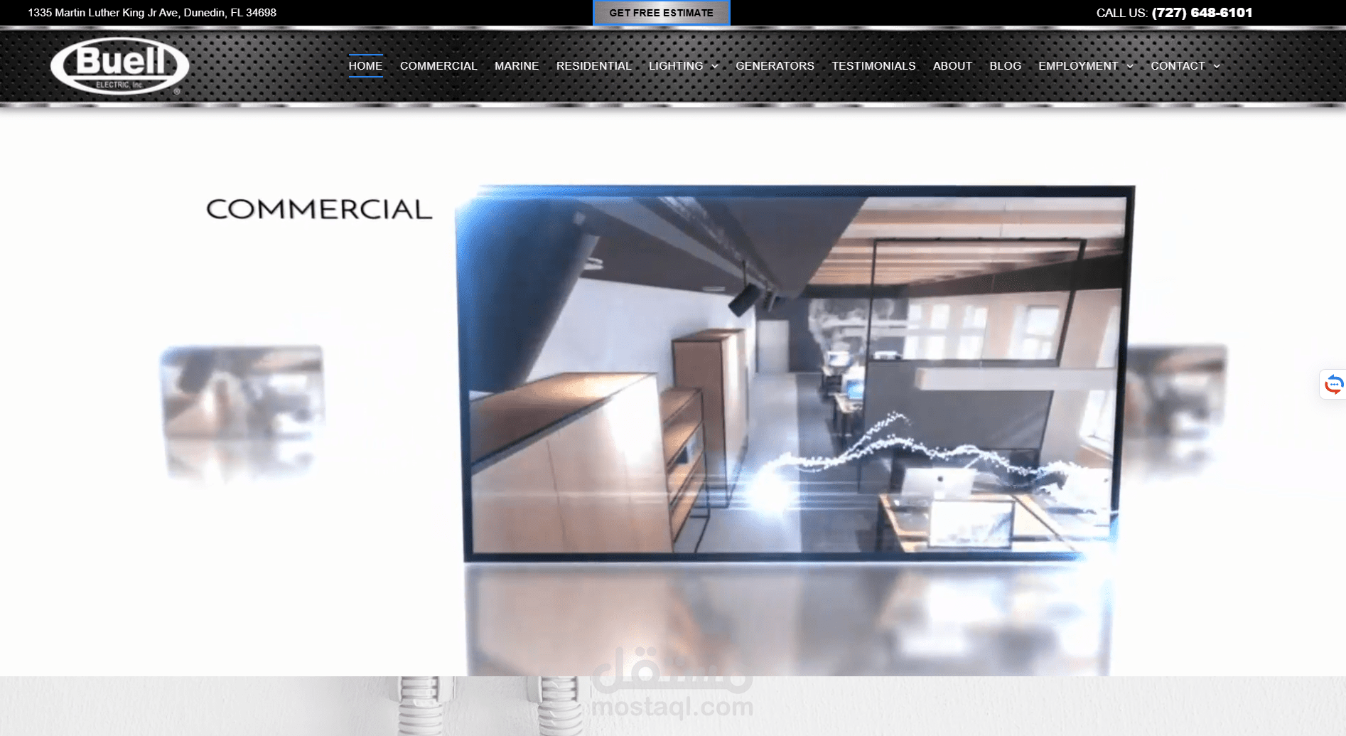 تطوير موقع شركة Residential & Commercial Electrical Services للخدمات الكهربائية