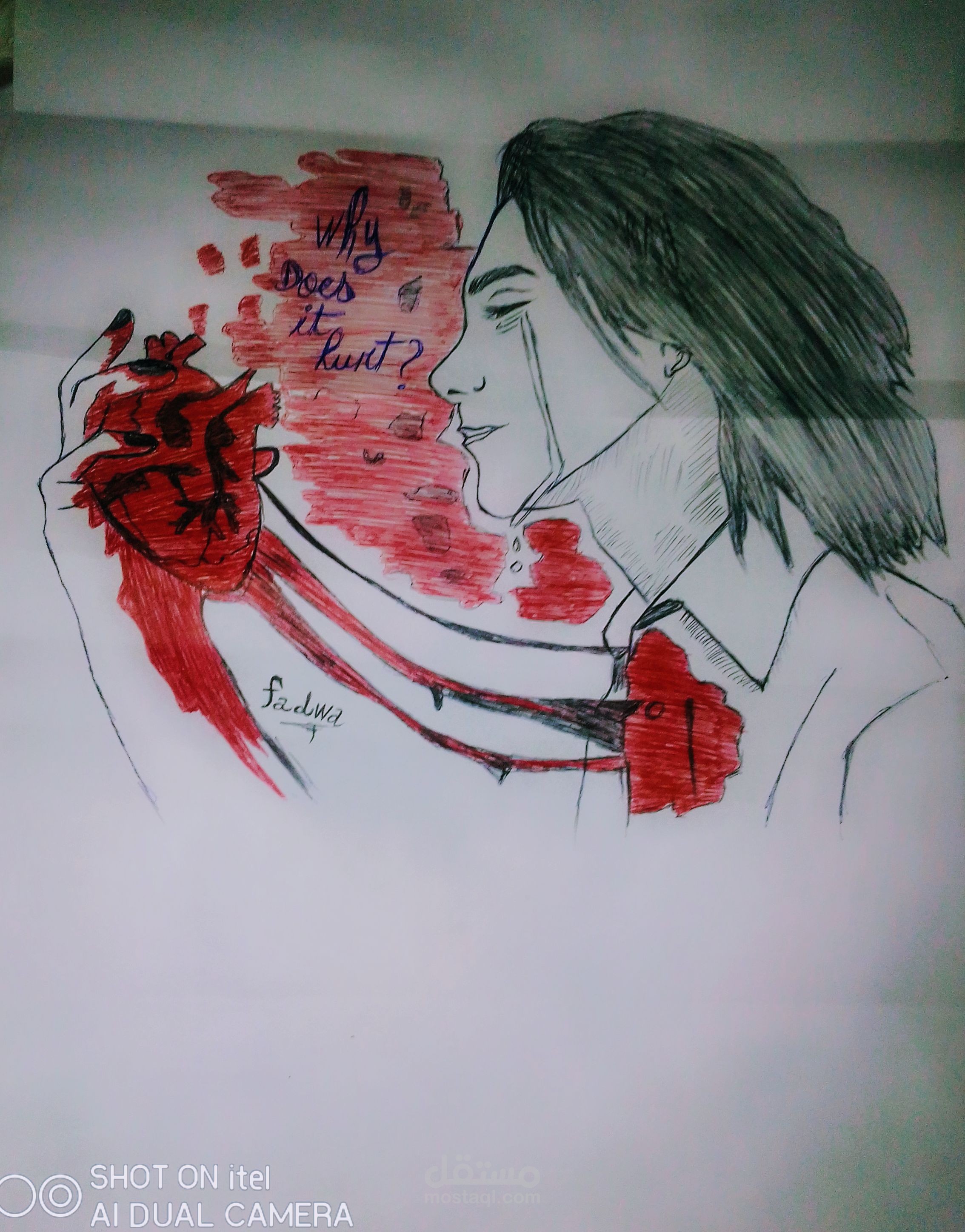 رسم يدوي لشخصية معينة بأسلوبي الخاص