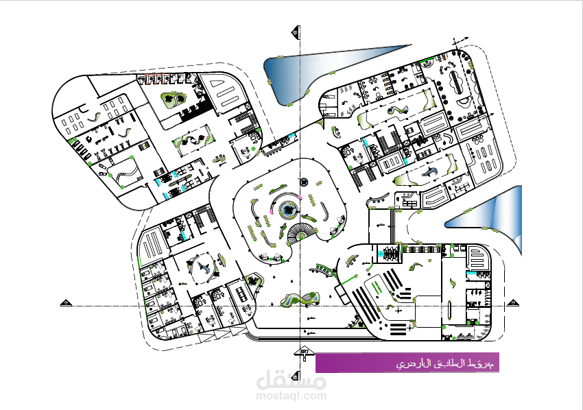 تصميم مخططات 2d لمركز خاص بالسيدات