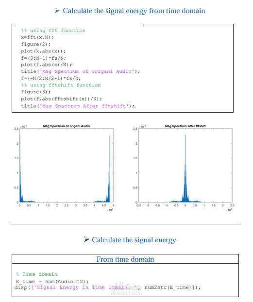 معالجة وتحليل الإشارة الصوتية باستخدام تحويل فورييه والفلترة الرقمية في MATLAB