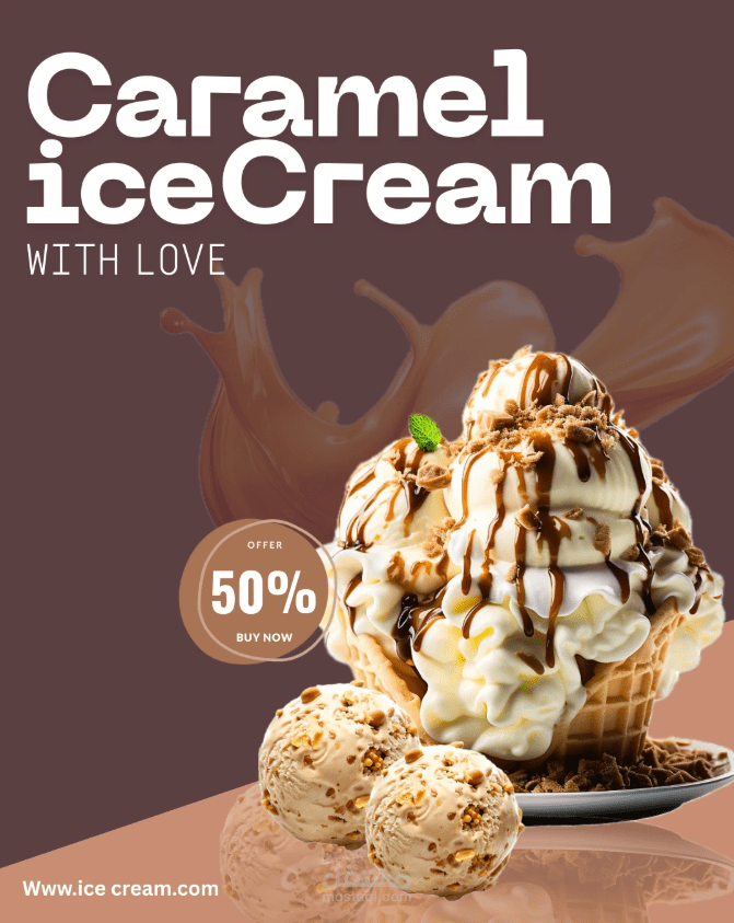 Social media graphic design (ice cream)