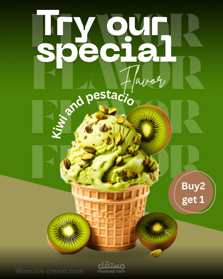 Social media graphic design (ice cream)