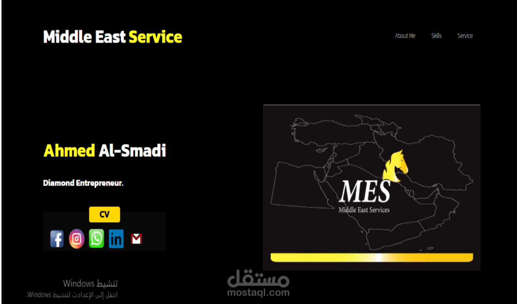 تطوير وتصميم مواقع انترنت بلغة Html,css للاشخاص والشركات