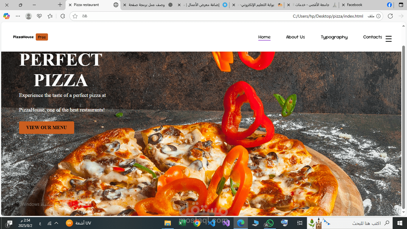 تطوير وتصميم مواقع انترنت بلغة Html,css للاشخاص والشركات