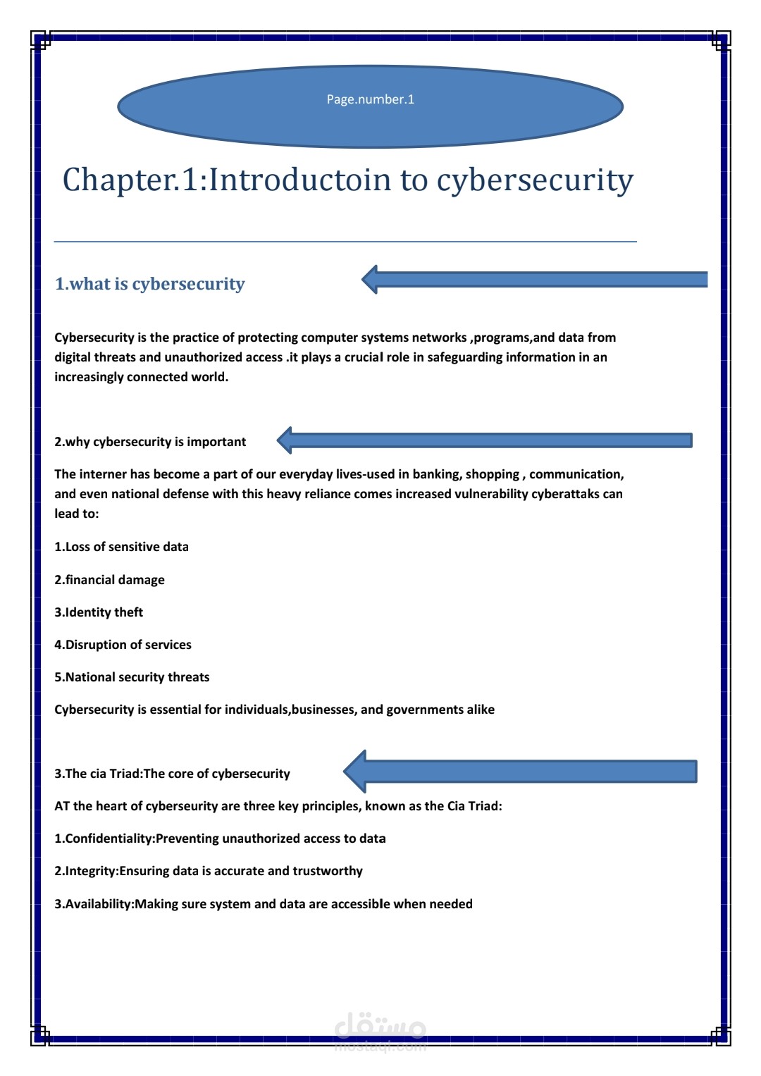 Concepts of cybersecurity