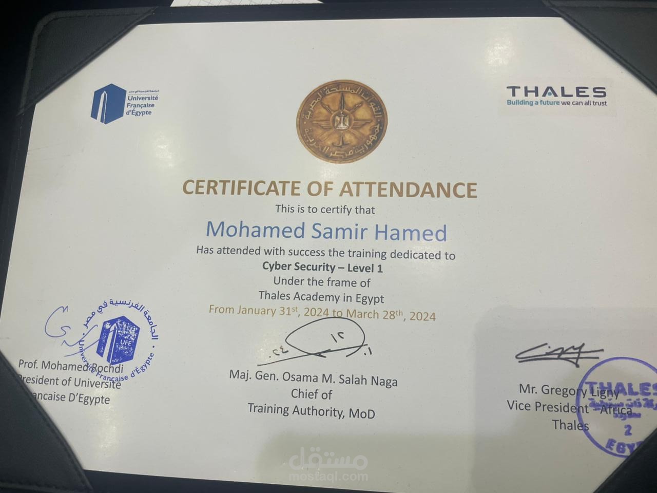 دبلومة الأمن السيبراني من الجامعة الفرنسية