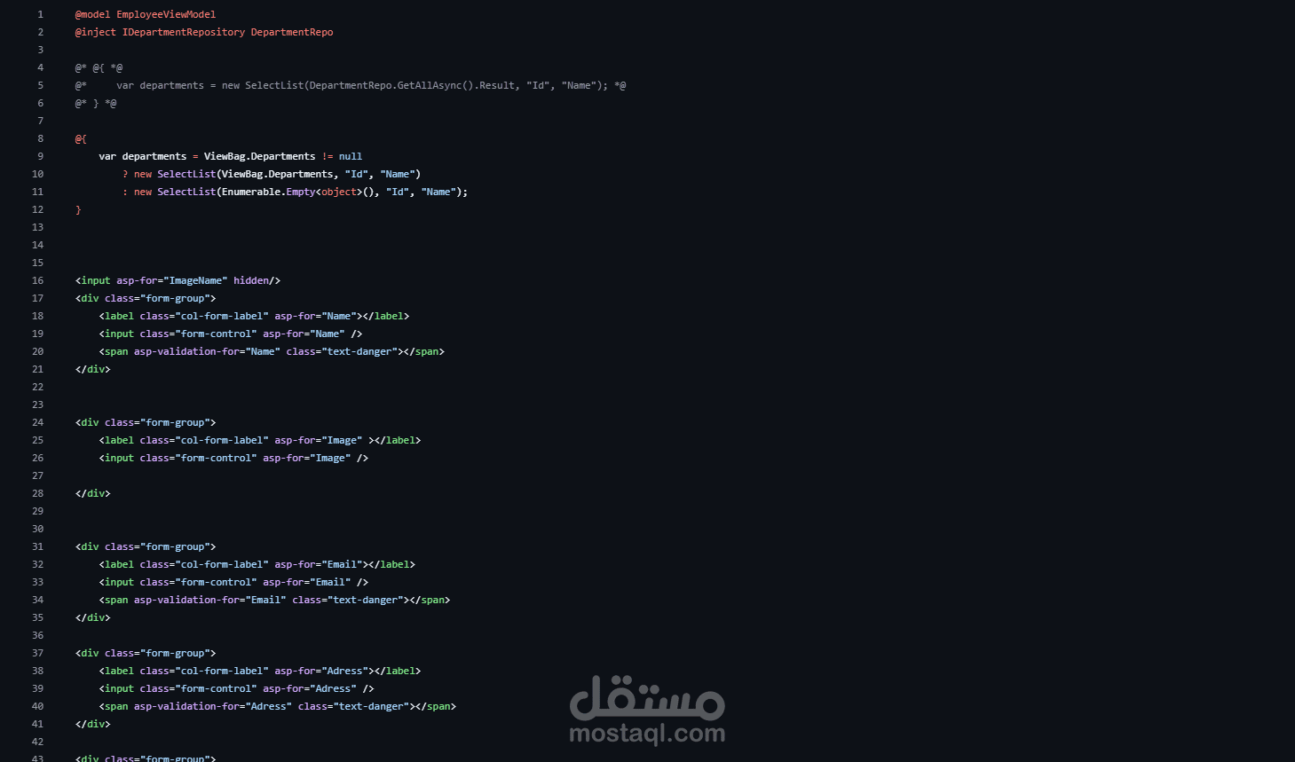Company system MVC